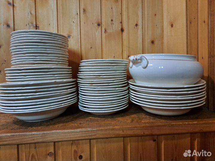 Советская посуда зик Конаково (60 тарелок), Дулево