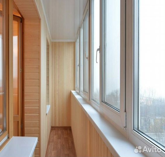 Остекление балкона распашное