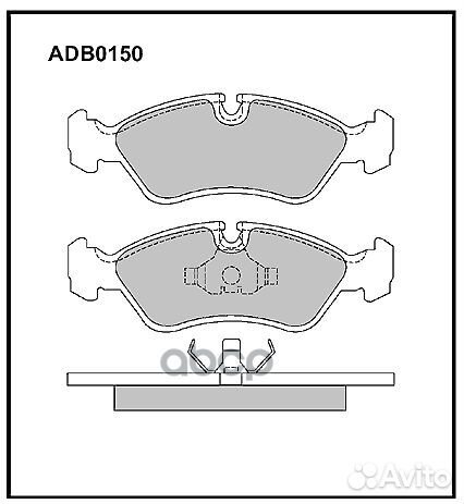 Колодки торм. передние daewoo adb0150 allied