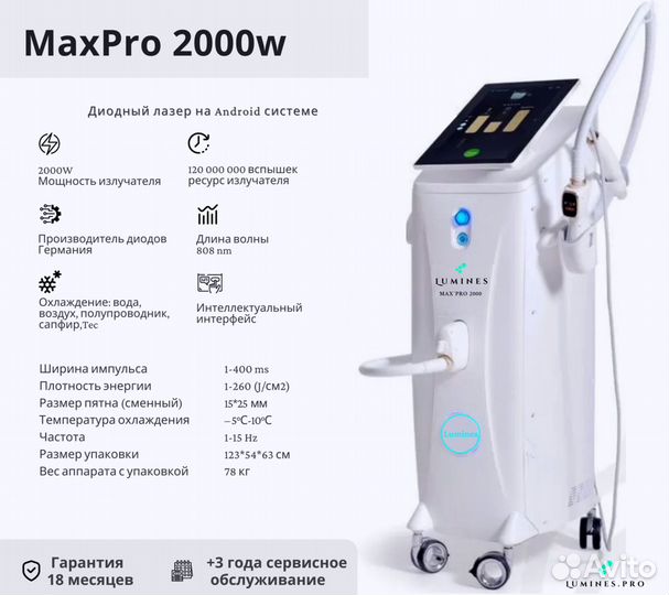 Диодный лазер Лю'Минес Max’Pro 2000 Вт