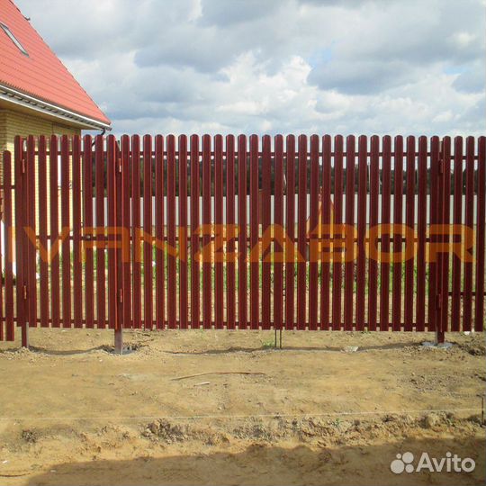 Забор из штакетника + калитка и ворота в Тейково