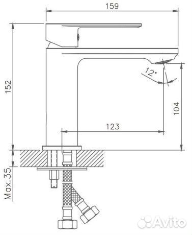 Смеситель для раковины Haiba hb10590 Хром