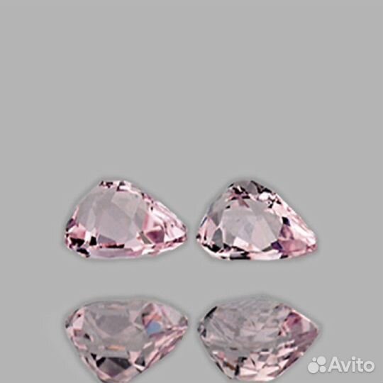 Морганит натуральный 1,64Ct 6х6мм к-кт VVS Pear
