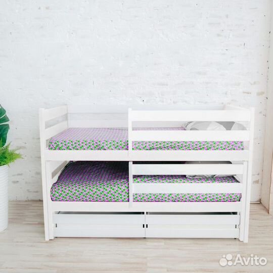 Кроватка выдвижная матрешка эко детская из натурал