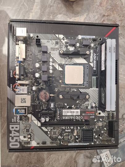 Комплект ryzen5 5600 +B 450+ оператива 16 гб