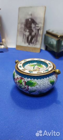 Пепельница клуазоне старый китай