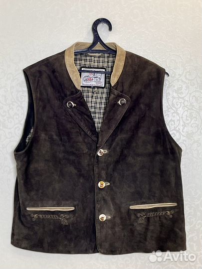 Баварский замшевый жилет, ог.124, винтаж