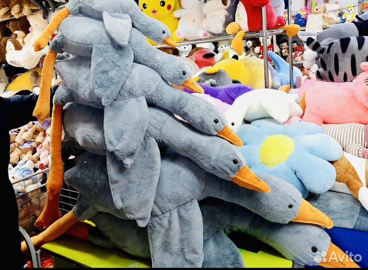 Гусь обнимусь серый 190 см