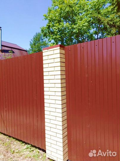 Заборы из профнастила, евроштакетника, 3D