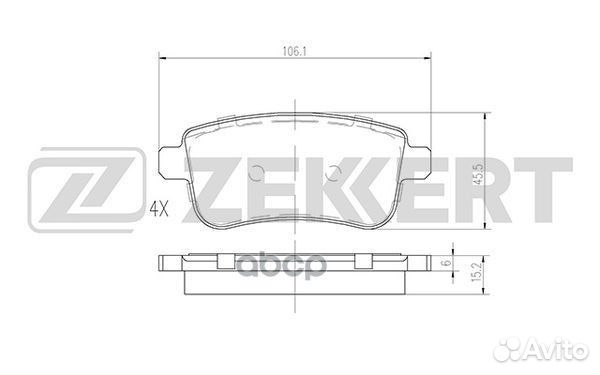 Колодки торм. диск. задн. Renault Grand Scenic