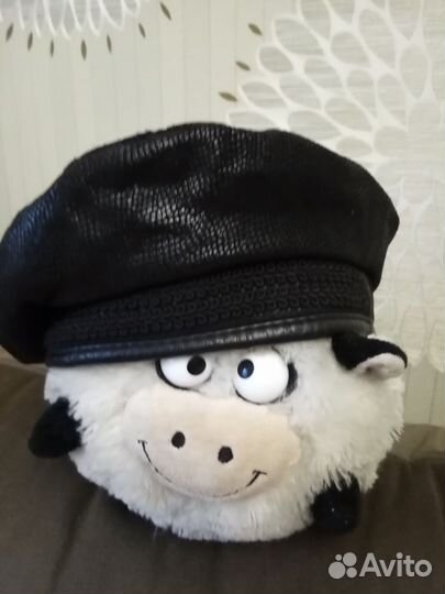 Бирет зимний из замши с цигейкой