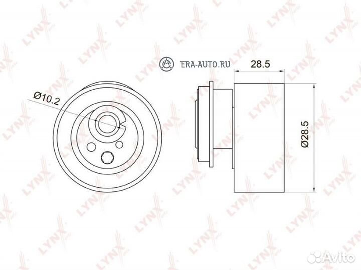 Lynxauto PB-1045 Ролик натяжной ремня грм