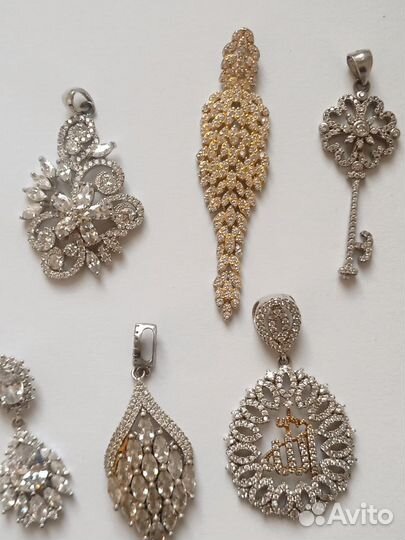 Серебряные подвески кулоны 925 проба