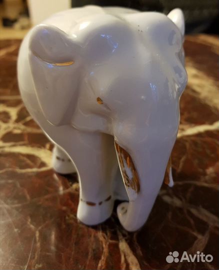 Слон, фарфор, клеймо лфз, конец 40-ых годов
