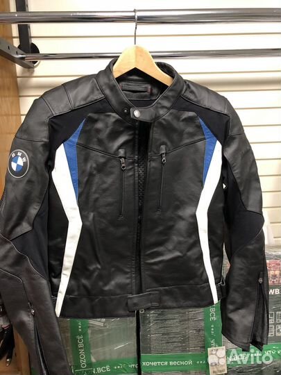 Мотокуртка кожаная мужская 52
