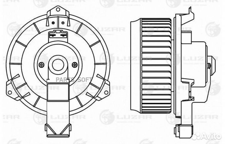 Вентилятор отоп. для а/м Toyota Land Cruiser Prado