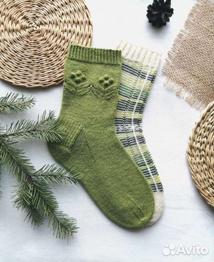 Носки вязаные шерстяные