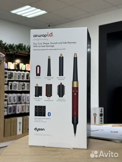 Dyson HS08 Airwrap Red Velwet/Gold and Strait+Wavy