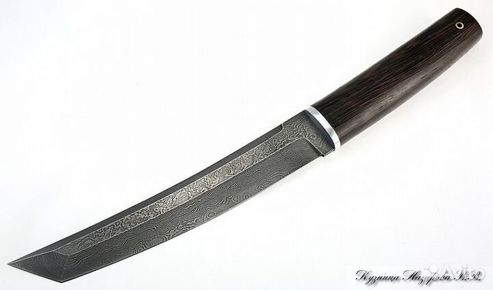 Нож Танто большой дамаск дольной венге