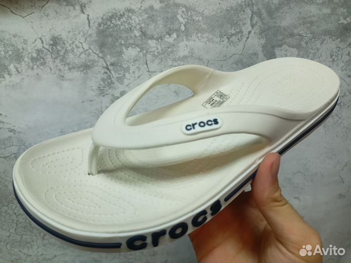 Шлепанцы Crocs white вьетнамки