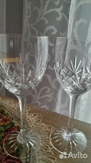Хрустальные фужеры 2 штуки СССР