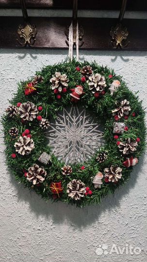 Рождественский венок на дверь