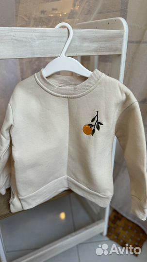 Новый спортивный костюм с флисом 86-92