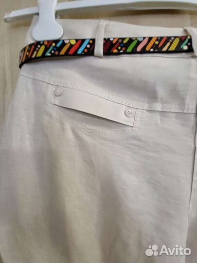 Льняные брюки кюлоты Guzella