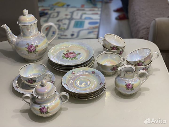 Набор чайной посуды. Сервиз «Роза». гдр
