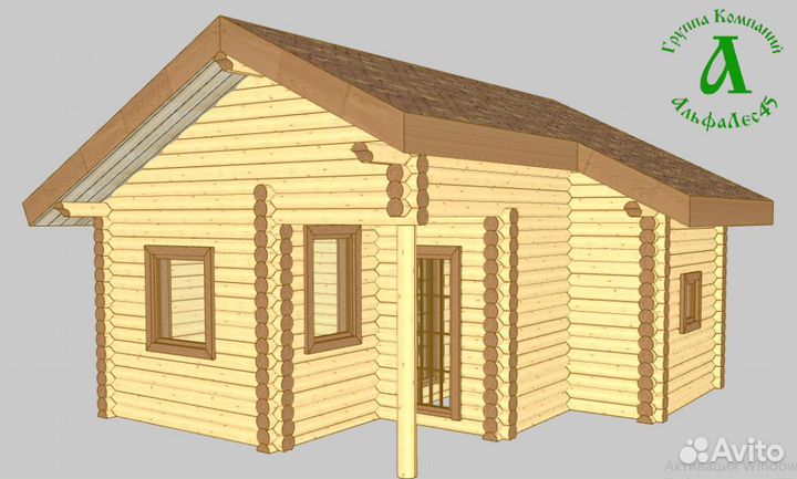 Бани из оцилиндрованного бревна. Проекты и цены