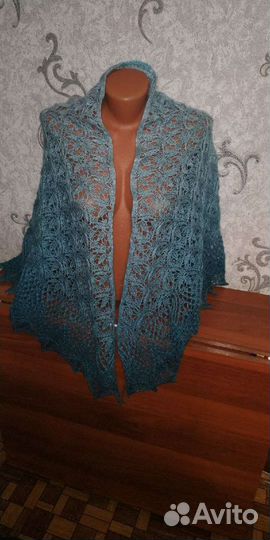 Шарф палантин вязанный