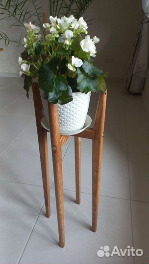 Подставка для цветов напольная деревянная