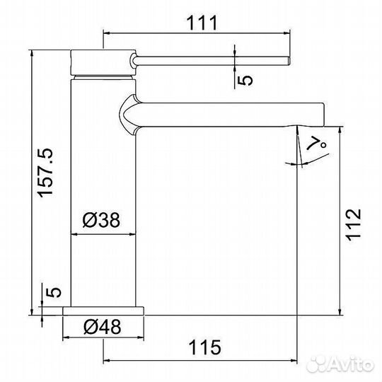 Смеситель для раковины Frap F1067