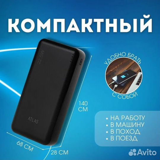 Повербанк новый 20000 mAh