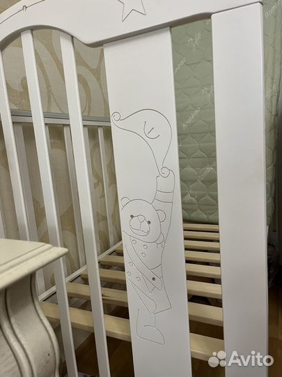 Кроватка детская красная звезда можга