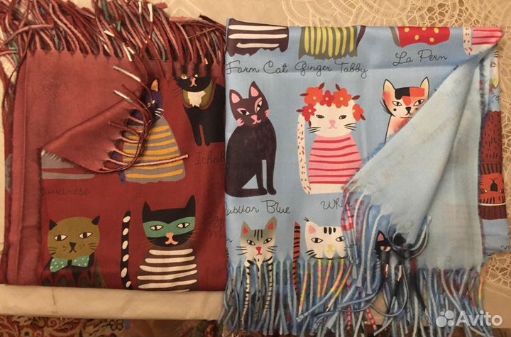 Теплый мягкий двухсторонний платок