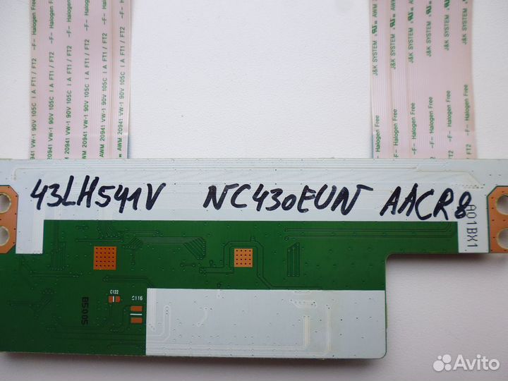 T-con 6870C-0532A со шлейфами от LG 43LH541V