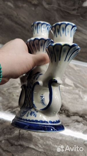 Подсвечник гжель