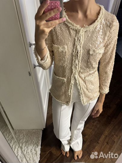 Жакет в паетках zara
