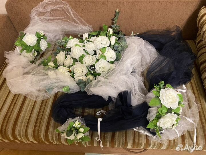 Украшения на свадьбу на авто