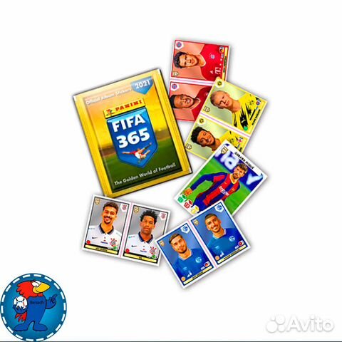 Блок 50 пакетиков panini FIFA 365: 2020-2021