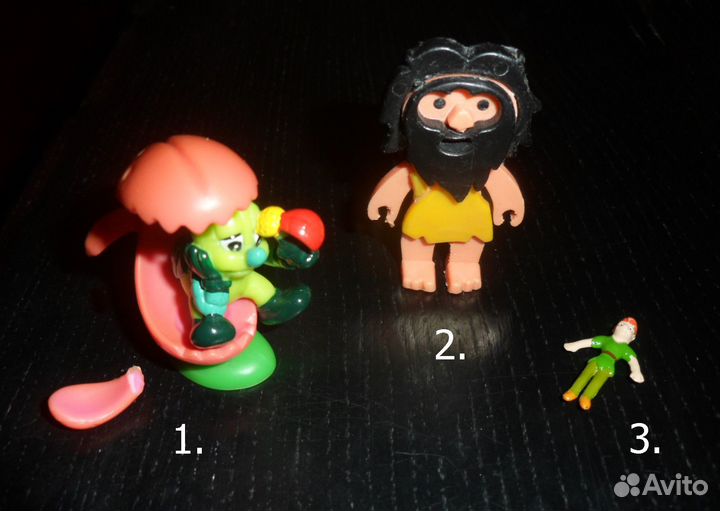 Киндеры: Питер Пэн, древ.человек, гусеничка в цвет