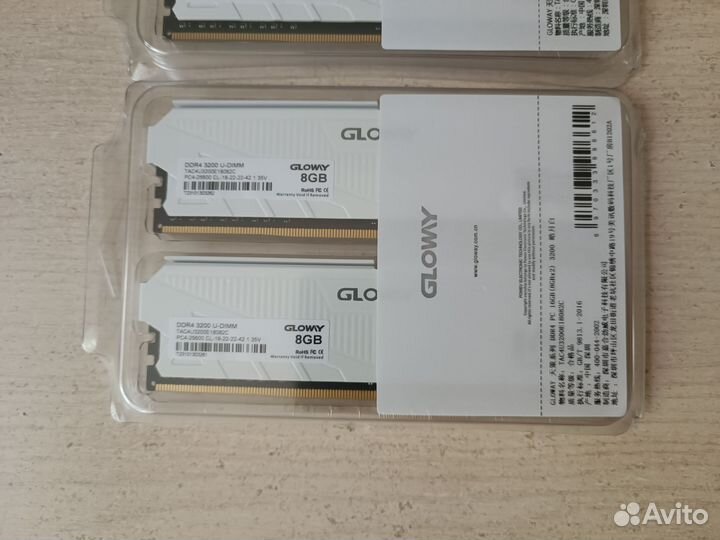 Ddr4 Gloway white 2*8 GB (2*16 GB)