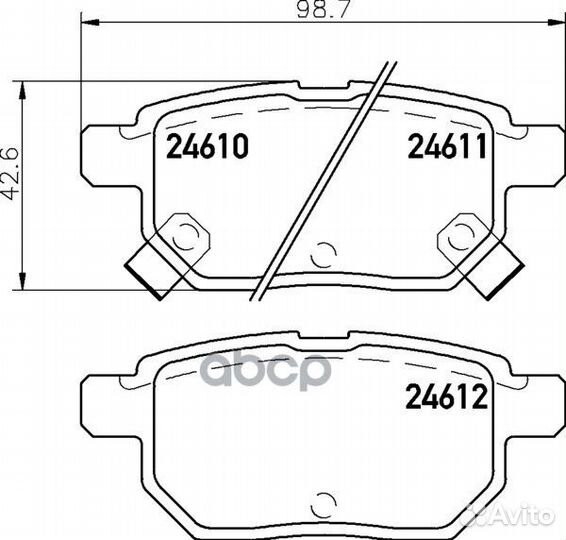 Колодки тормозные дисковые зад (PF-1519) NP