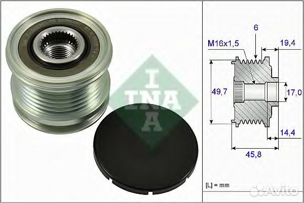 Luk 535 0168 10 Шкив генератора MB W204W212W211SPR