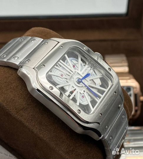 Красивые мужские кварцевые часы Cartier