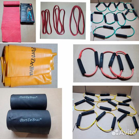 Амортизаторы для фитнеса, набор 15 шт