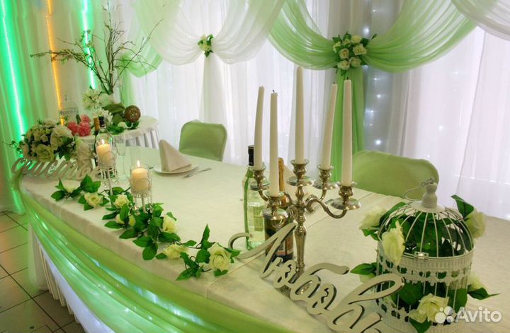 Свадебные украшения из органзы и другое продам за