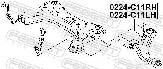 Рычаг передний левый 0224-C11LH Febest