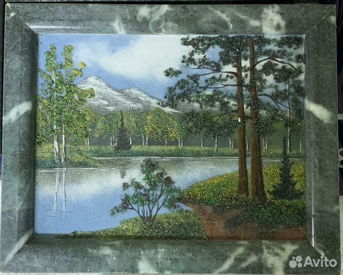 Картины с каменной крошкой